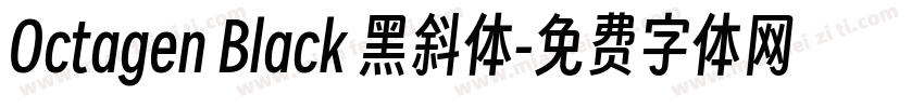 Octagen Black 黑斜体字体转换